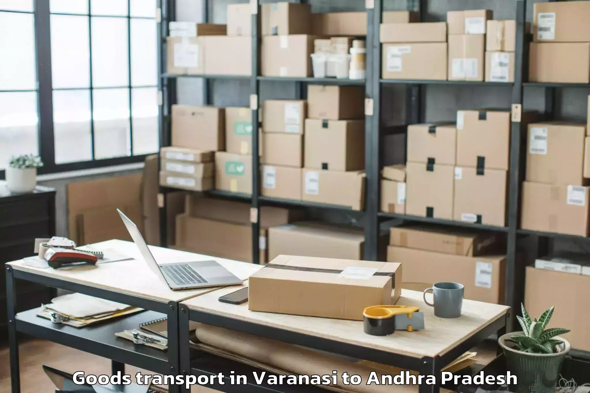 Book Varanasi to Rompicharla Goods Transport